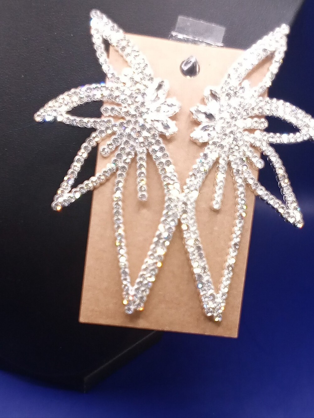 Crystal Statement Fringe Drop Earrings - Silver Sparkle